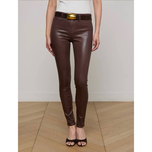 L’Agence Marguerite Cocoa Coated Skinny Jean